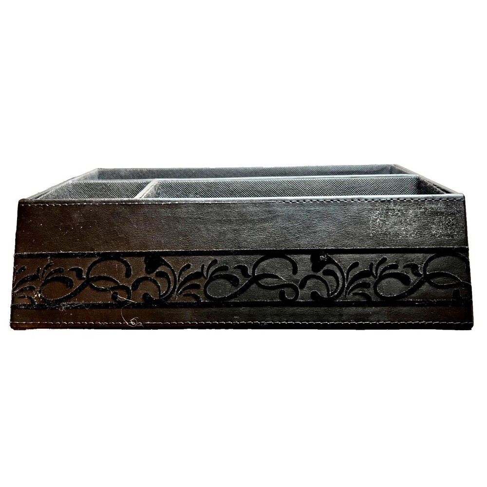 LEATHER DESK ORGANIZER